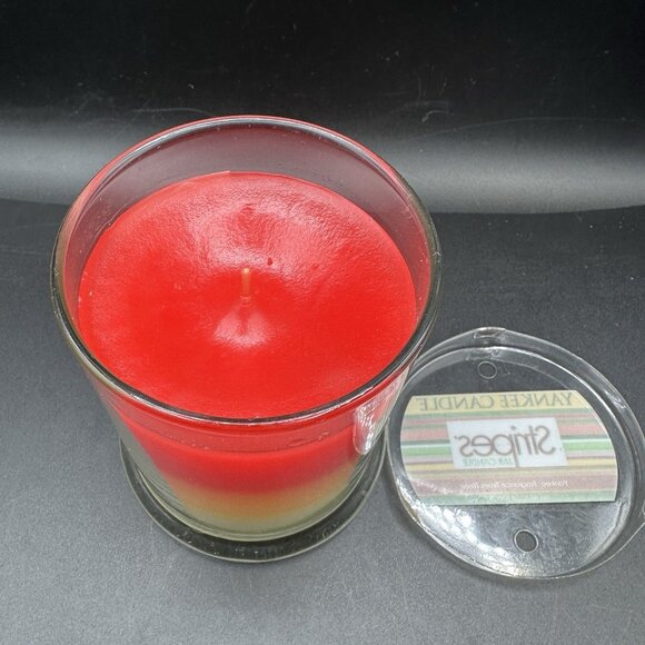 Yankee Candle Stripes Autumn Feast Jar Candle 8.5oz Rare Discontinued Fall Scent - Picture 3 of 6